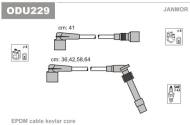 ODU229 JANMOR - PRZEWODY WYSOKIEGO NAPIĘCIA LINIA ECOLINE (EPDM), ZESTAW, OPEL/VAUXHAL, 1991-2002