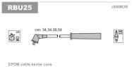 RBU25 JANMOR - PRZEWODY WYSOKIEGO NAPIĘCIA LINIA ECOLINE (EPDM), ZESTAW, RENAULT CLIO/KANGOO/MEGANE, 1996-