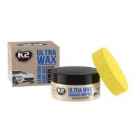 K073 K2 - WOSK TWARDY CARNAUBA Z GĄBKĄ DO NAKŁADANIA 250G