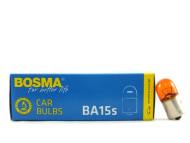6647 BOSMA - ŻARÓWKA BA15S 12V 10W ORANGE BOSMA R10W POMARAŃCZOWA