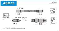 ABM75 JANMOR - PRZEWODY WYSOKIEGO NAPIĘCIA LINIA PROLINE (SILICON+CU), ZESTAW, SEAT, VW, 1995-2010