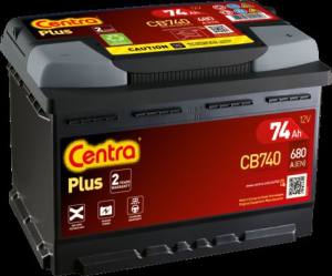 CB740 CENTRA - AKUMULATOR 74AH/680A P+ 278X175X190 CENTRA PLUS PLUS Z PRAWEJ 278X175X190