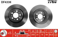 DF4338 TRW - TARCZA HAM. TYLNA 