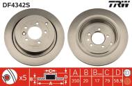 DF4342S TRW - TARCZA HAM. TYLNA WENT. 350X20MM LAND ROVER DISCOVERY 2004=> RANGE ROVER SPORT 02/05-