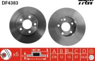 DF4383 TRW - TARCZA HAM. MERCEDES BENZ A-CLASS (W169)