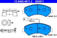 13.0460-4811.2 ATE - KLOCKI HAM. CITROEN JUMPER 06-
