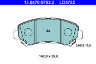 13.0470-5752.2 ATE - KLOCKI HAM. CERAMICZNE NISSAN QASHQAI 07-