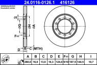 24.0116-0126.1 ATE - TARCZA HAM. (2) FORD TRANSIT 06-07 TYŁ