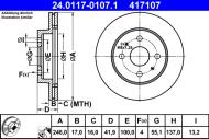 24.0117-0107.1 ATE - TARCZA HAM. (2) SUBARU JUSTY 07-