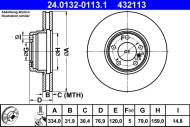 24.0132-0113.1 ATE - TARCZA HAM. (1) BMW 7 E38 93-01 750I