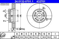 24.0132-0701.1 ATE - TARCZA HAM. (1) LEXUS IS200 99-05
