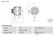 0986038390 BOSCH - ALTERNATOR