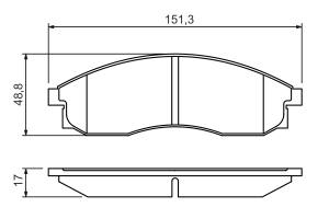 0986424340 BOSCH - KLOCKI HAM. 