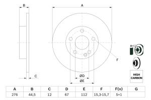 0986479185 BOSCH - TARCZA HAM. 