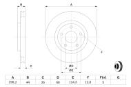 0986479C04 BOSCH - TARCZA HAM. POWLEKANE 