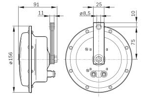 0986AH0203 BOSCH - SYGNAL DZWIEKOWY 