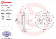 08.6857.10 BREMBO - TARCZA HAM. TYLNA MAZDA 323 89-94 TYŁ