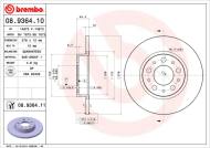 08.9364.11 BREMBO - TARCZA HAM. TYLNA UV ALFA ROMEO 159 05- TYŁ