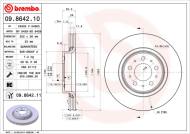 09.8642.11 BREMBO - TARCZA HAM. PRZEDNIA UV VOLVO S70,V70 97-00
