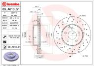 09.A613.51 BREMBO - TARCZA HAM. PRZEDNIA UV 