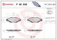 P56038 BREMBO - KLOCKI HAM. PRZEDNIE RENAULT KANGOO 97-