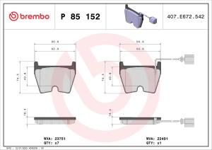 P85152X BREMBO - KLOCKI HAM. PRZEDNIE XTRA 