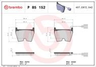 P85152X BREMBO - KLOCKI HAM. PRZEDNIE XTRA