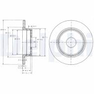 BG2510 DELPHI - TARCZA HAM. TYLNA 200T/TE/TD,230TE,250TD,300E/CE(89-92),300TE/TD FI 278*9.0